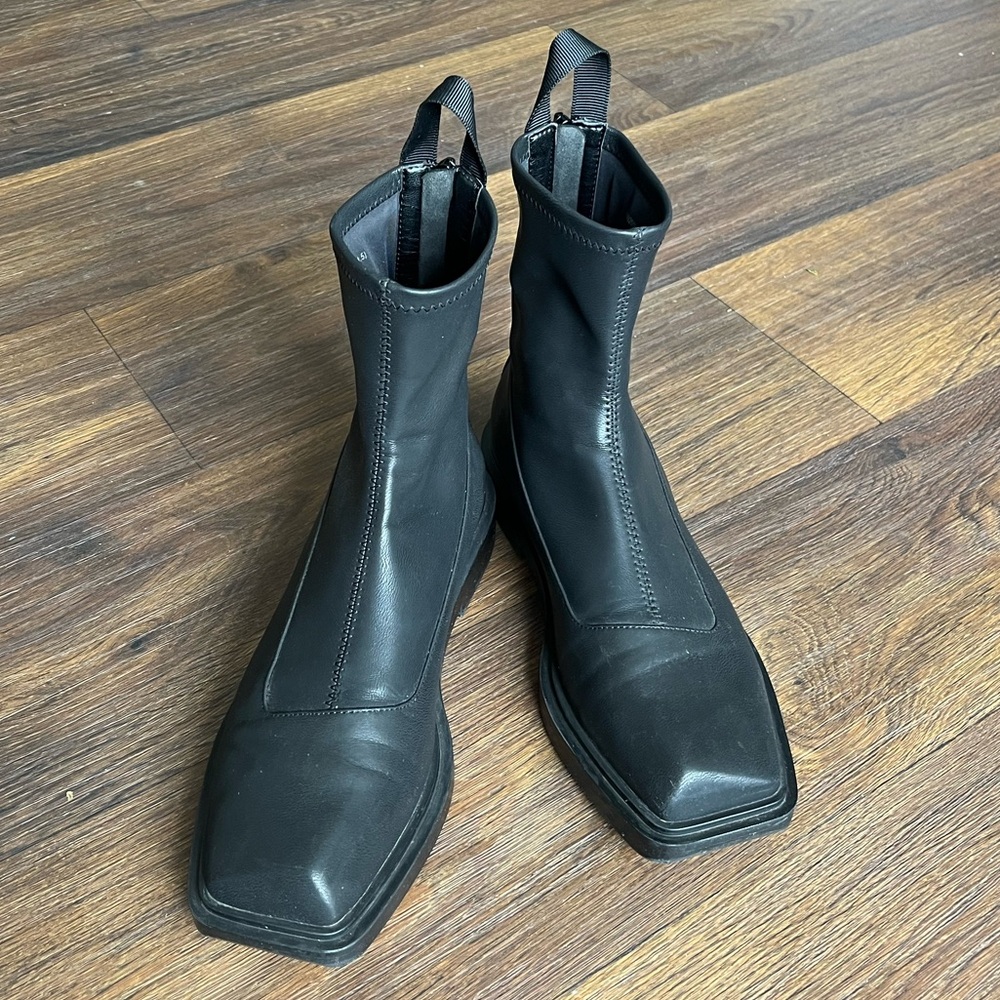 Charles & Keith Women’s Black Leather Boots